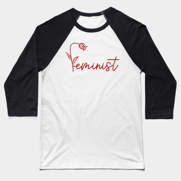 Feminist Baseball T-Shirt by Pridish